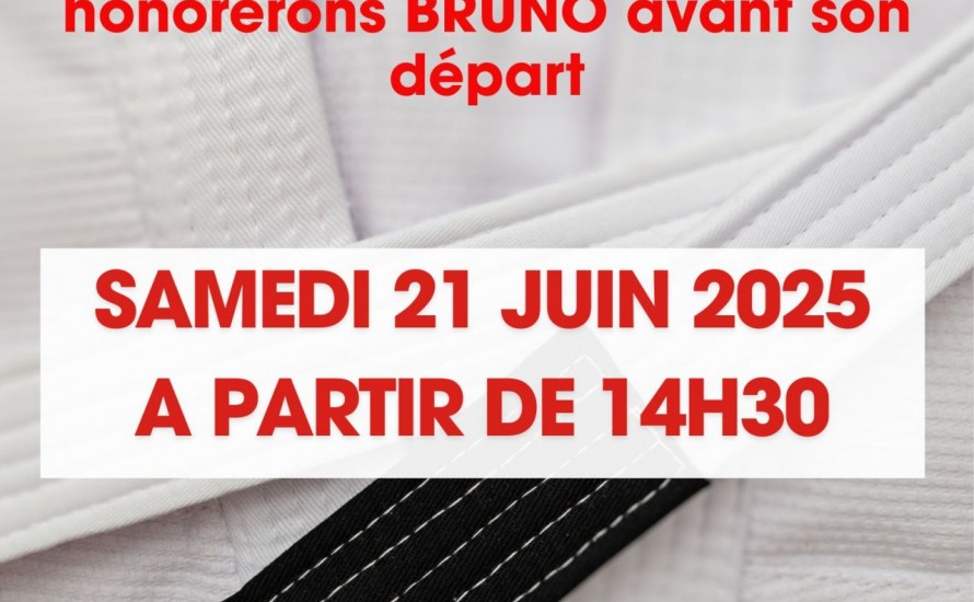 Cérémonie de remise des ceintures et départ de Bruno